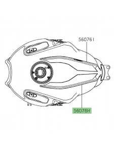 Autocollant décoratif de réservoir Kawasaki Versys 650 (2021)