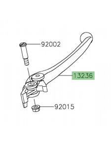 Levier de frein avant Kawasaki 132360140 | Moto Shop 35