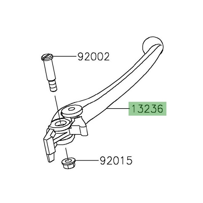 Levier de frein avant Kawasaki 132360140