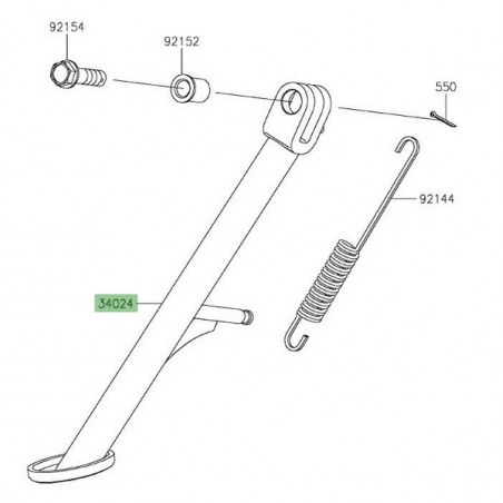 Béquille latérale Kawasaki Z400 (2019-2023) | Moto Shop 35