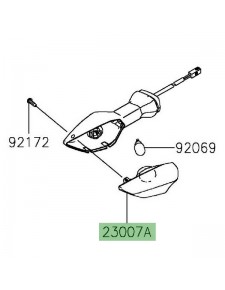 Cabochon de clignotant arrière gauche Kawasaki Z400 (2019-2020) | Réf. 230070229