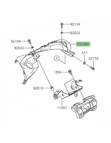 Support clignotants tête de fourche Kawasaki Z650 (2020-2024) | Réf. 550280711