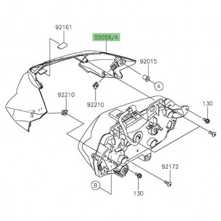 Tête de fourche peinte Kawasaki Z650 (2020-2024) | Moto Shop 35