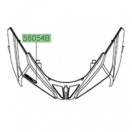 Autocollant "650" tête de fourche Kawasaki Z650 (2020-2021) | Réf. 560542707 - 560542708
