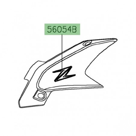 Autocollant "Z" coque de réservoir Kawasaki Z650 (2020-2021) | Réf. 560542710 - 560542712