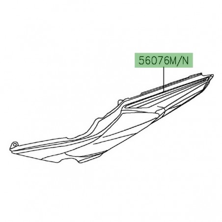 Autocollant décoratif coque arrière Kawasaki Z650 (2020-2021) | Réf. 560760953 - 560760954