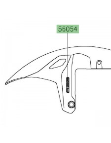 Autocollant "ABS" Garde-boue avant Kawasaki Z650 (2020-2024) | Moto Shop 35