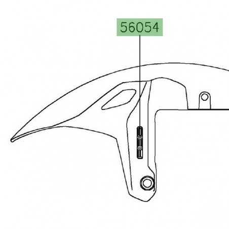 Autocollant "ABS" Garde-boue avant Kawasaki Z650 (2020-2024) | Moto Shop 35