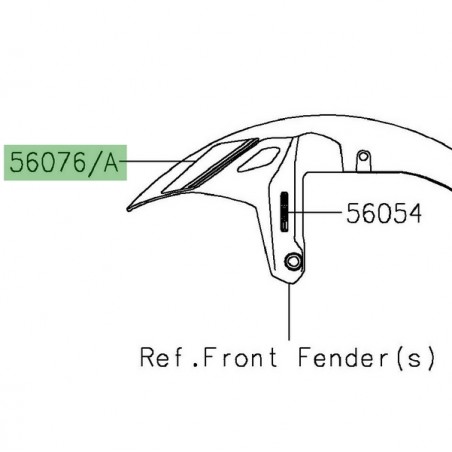 Autocollant décoratif garde-boue avant Kawasaki Z650 (2022) | Moto Shop 35