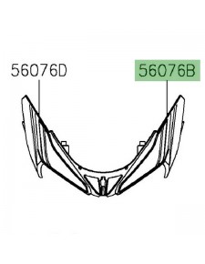 Autocollant supérieur gauche tête de fourche Kawasaki Z650 (2020-2021) | Réf. 560760942 - 560760957