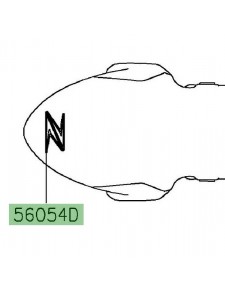 Autocollant "Z" garde-boue avant Kawasaki Z650 (2020-2021) | Réf. 560542726 - 560542712