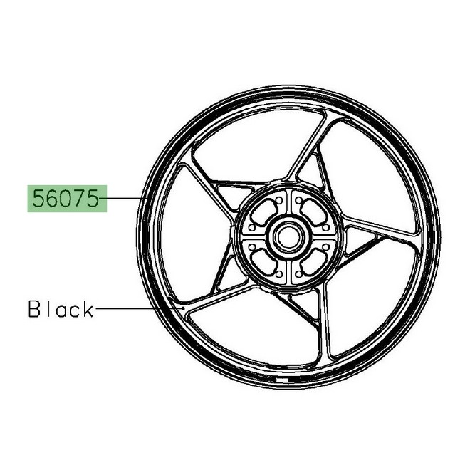 Capuchon écrou de roue arrière Kawasaki 110121590