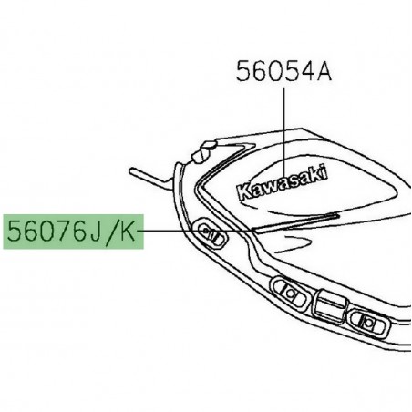 Liserè de réservoir Kawasaki Z650 (2020-2021) | Réf. 560760963 - 560760964