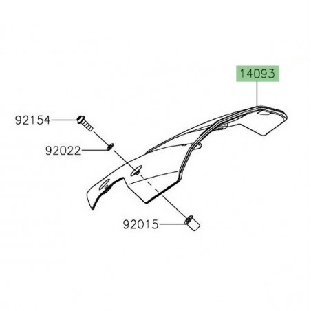 Saute-vent Kawasaki Z650 (2020-2024) | Réf. 140930934