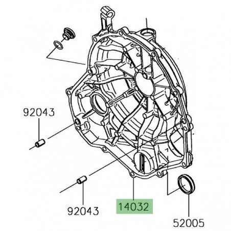 Carter d'embrayage Kawasaki 140320629 | Moto Shop 35