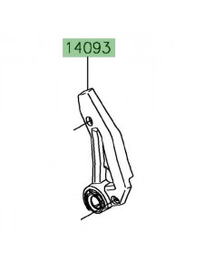 Cache pivot noir gauche Kawasaki Z650 (2020-2024) | Réf. 14093048018T