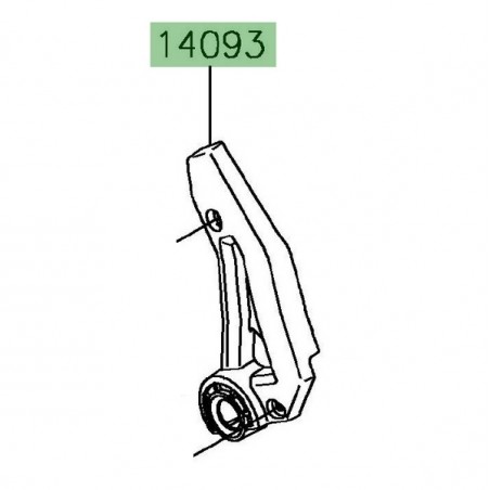 Cache pivot noir gauche Kawasaki Z650 (2020-2024) | Réf. 14093048018T