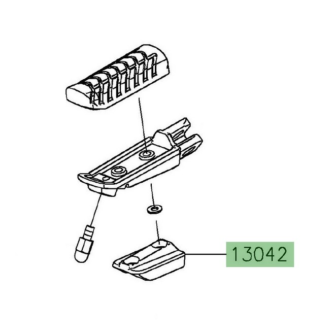 Masselotte repose-pieds Kawasaki 130420759 | Moto Shop 35