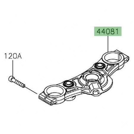 Té de fourche supérieur Kawasaki Z650 (2017-2024) | Réf. 44081009718R