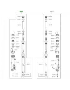 Bras de fourche gauche Kawasaki Z650 (2020-2024) | Réf. 44071120132A
