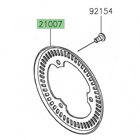 Cible ABS avant Kawasaki 210070671 | Moto Shop 35