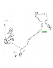 Câble ABS avant d'origine Kawasaki Z650 (2020-2024) | Réf. 211760918