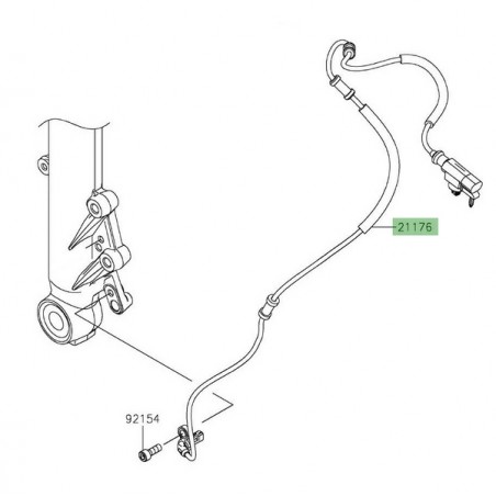 Câble ABS avant d'origine Kawasaki Z650 (2020-2024) | Réf. 211760918