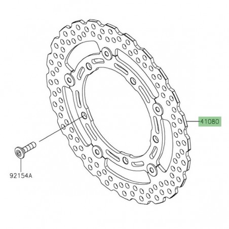 Disque de frein avant Kawasaki 41080066611I | Moto Shop 35