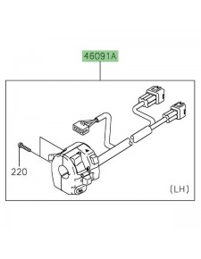 Commodo gauche Kawasaki 490910489 | Moto Shop 35