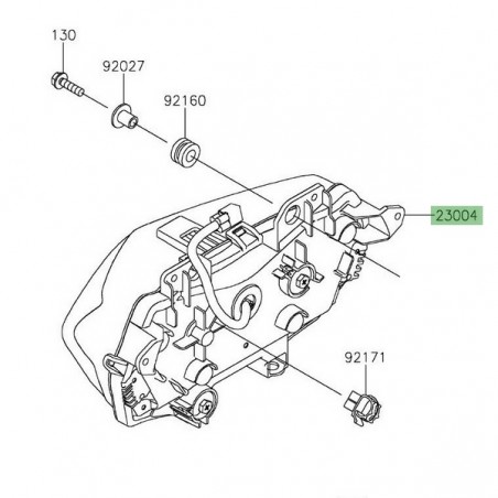 Bloc optique avant à Leds Kawasaki 230040414 | Moto Shop 35