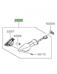 Clignotant avant gauche Kawasaki Z650 (2020-2022) | Réf. 230370533