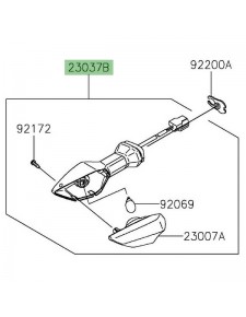 Clignotant arrière gauche Kawasaki Z650 (2020-2022) | Réf. 230370535