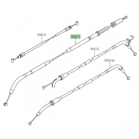 Câble d'embrayage Kawasaki Z900 (2020-2024) | Réf. 540110644