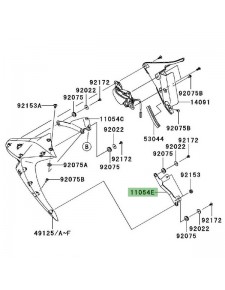 Patte inférieure écope radiateur Kawasaki Z1000 (2007-2009)