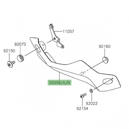 Sabot moteur gauche peint Kawasaki Z900 (2020-2024) | Moto Shop 35