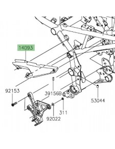 Protection de cadre gauche Kawasaki Z900 (2017-2024) | Réf. 140930511