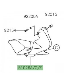 Habillage de réservoir gauche Kawasaki Z900 (2020-2024) | Moto Shop 35