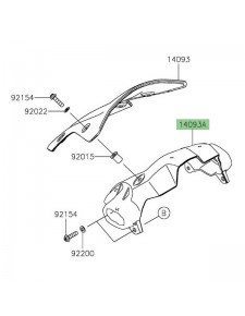 Support clignotants peint Kawasaki Z900 (2020-2024) | Réf. 140935289660 - 140935289H8