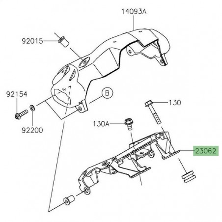 Patte support compteur Kawasaki Z900 (2020-2024) | Réf. 230621238