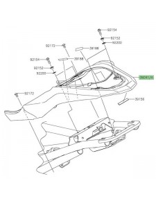 Coque arrière peinte Kawasaki Z900 (2020-2024) | Moto Shop 35