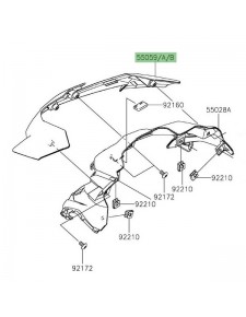 Casquette peinte tête de fourche Kawasaki Z900 (2020-2024) | Moto Shop 35