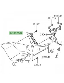 Écope de radiateur peinte gauche Kawasaki Z900 (2020-2024) | Moto Shop 35