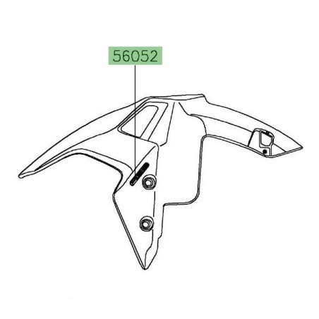 Autocollant "ABS" garde-boue avant Kawasaki Z900 (2020-2021) | Moto Shop 35