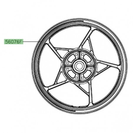 Liserè de jantes d'origine Kawasaki Z900 (2020-2024) | Moto Shop 35