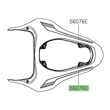 Autocollant coque arrière Kawasaki Z900 (2020-2021) | Moto Shop 35