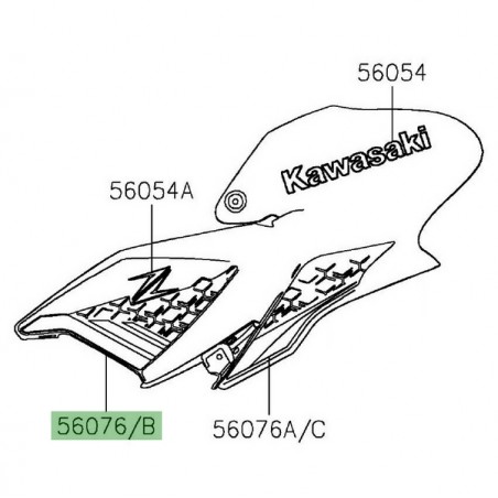 Autocollant décoratif avant habillage de réservoir Kawasaki Z900 (2020-2021) | Moto Shop 35