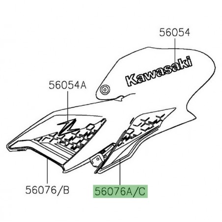 Autocollant décoratif arrière habillage de réservoir Kawasaki Z900 (2020-2021) | Moto Shop 35