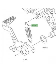 Ressort de rappel pédale de frein Kawasaki 921450893