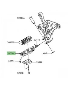 Repose-pieds avant Kawasaki Z900 (2020-2024)