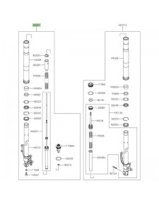 Bras de fourche gauche Kawasaki Z900 (2020-2024) | Réf. 44071143358Z